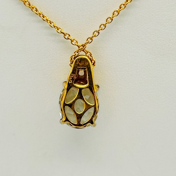 Green Amethyst Pendant; GdB; 20 Inch Chain Included - Picture 6 of 7